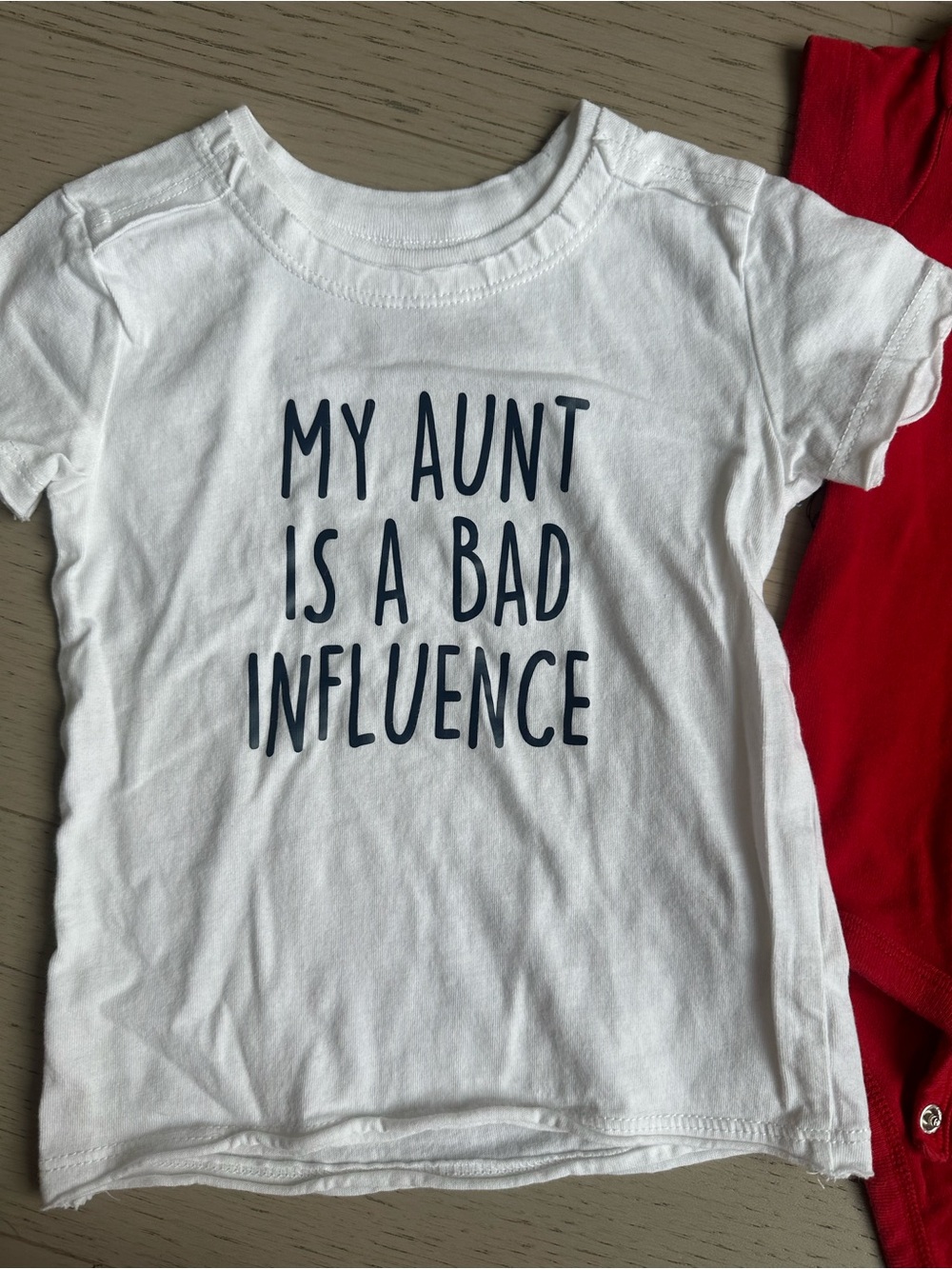 NEST Fragrances White Kids Tee with Navy Slogan